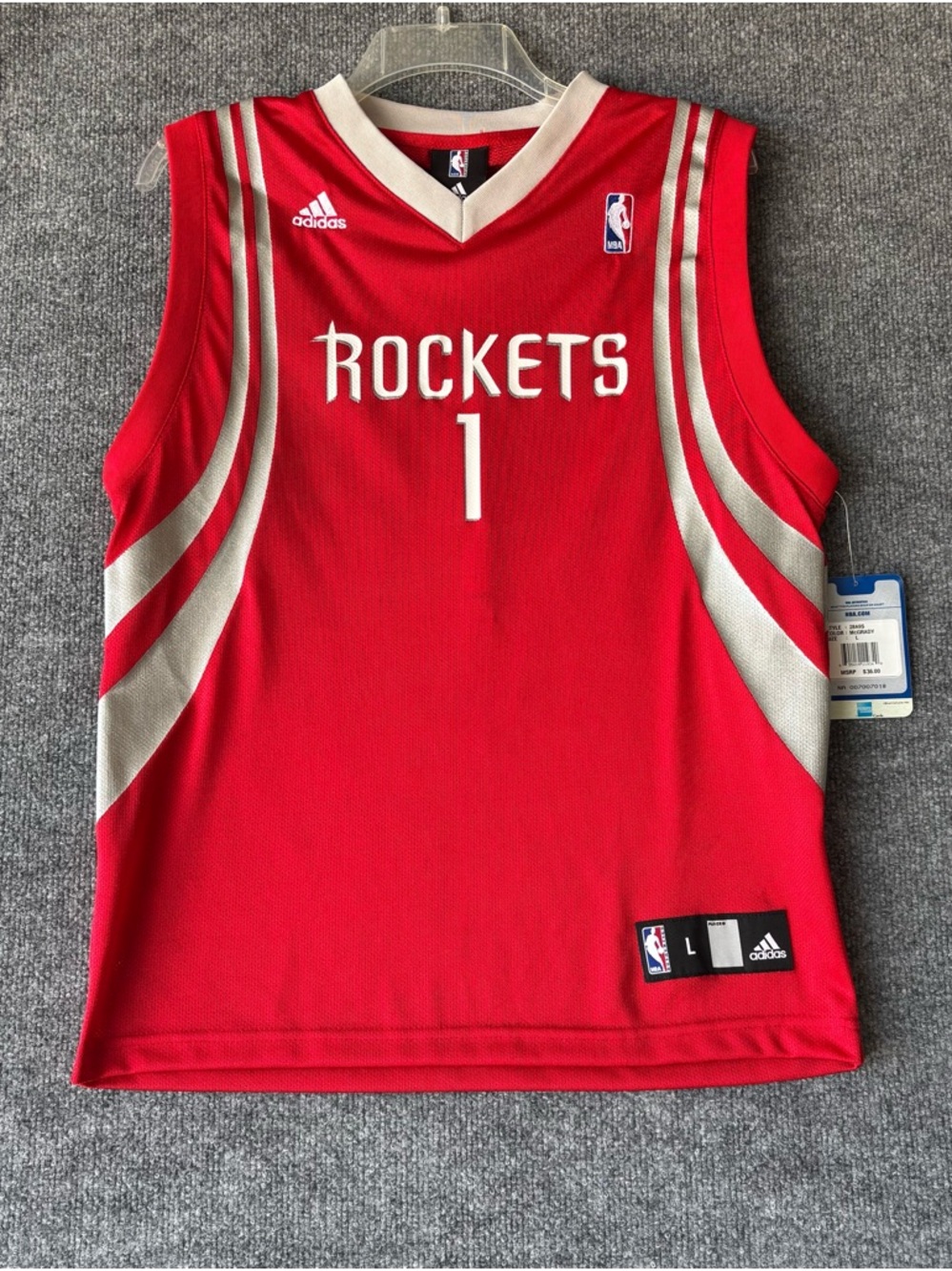 Adidas Houston Rockets No1 Tracy McGrady Red NBA Jersey  #0278